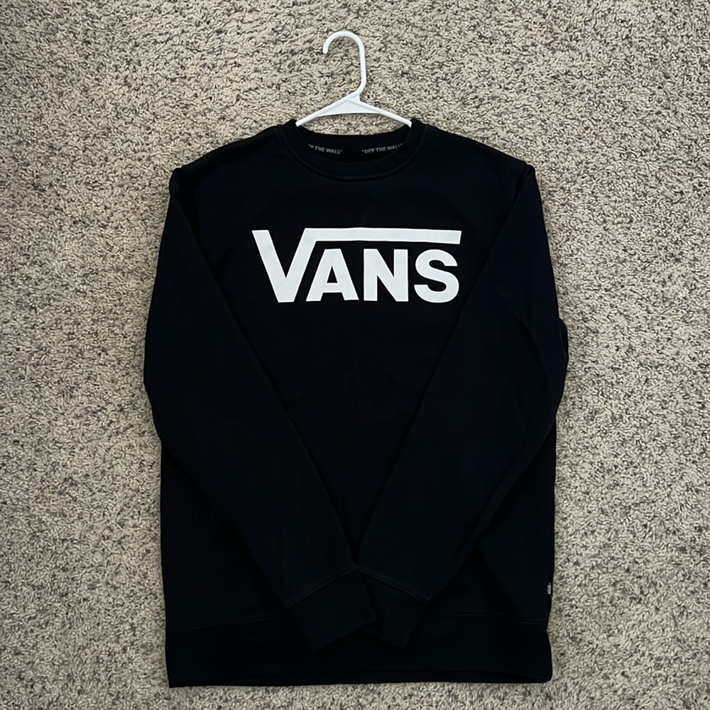 ⭐️ GREAT CONDITION ⭐️ , GENTLY WORN/USED MENS M BLACK VANS LONG SLEEVE PULLOVER